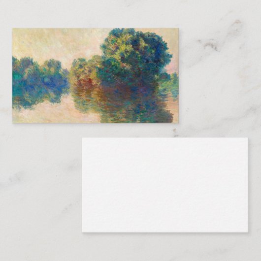 Carte De Visite La Seine à Giverny par Claude Monet (Devant / Derrière)