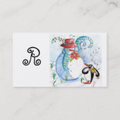 CARTE DE VISITE LA SÉRÉNADE HIVERNALE DE SNOWMAN ET PENGUIN (Dos)