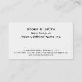 Carte De Visite La simplicité classique en cuivre est une affaire (Devant)