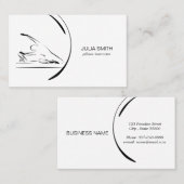 Carte De Visite La sirène de Pilates pose sur le réformateur (Devant / Derrière)