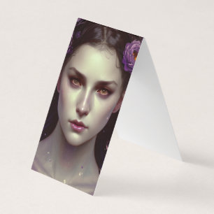 Carte De Visite La sorcière d'Améthyste en dentelle noire