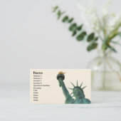 Carte De Visite La statue de la liberté (Debout devant)