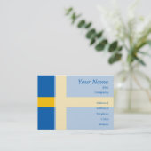 Carte De Visite La Suède - drapeau suédois (Debout devant)