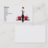 Carte De Visite La table basse et s'est levée (Devant / Derrière)