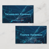 Carte De Visite La technologie numérique La création moderne et él (Devant / Derrière)