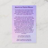 Carte De Visite La Terre dans la flamme violette (Dos)