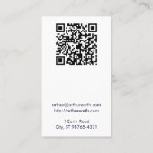 Carte De Visite La terre de l'espace avec le code de QR (Dos)