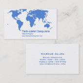 Carte De Visite La terre de pixel (Devant / Derrière)