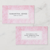 Carte De Visite La texture rose de velours moderne composent (Devant / Derrière)