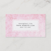 Carte De Visite La texture rose de velours moderne composent (Dos)
