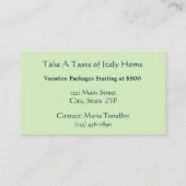 Carte De Visite La Toscane (Dos)