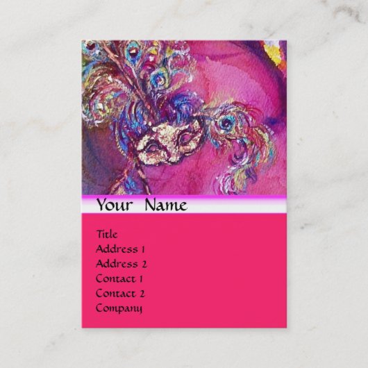 Carte De Visite LA TROISIÈME MASQUE / Costume Designer, Artiste th (Devant)