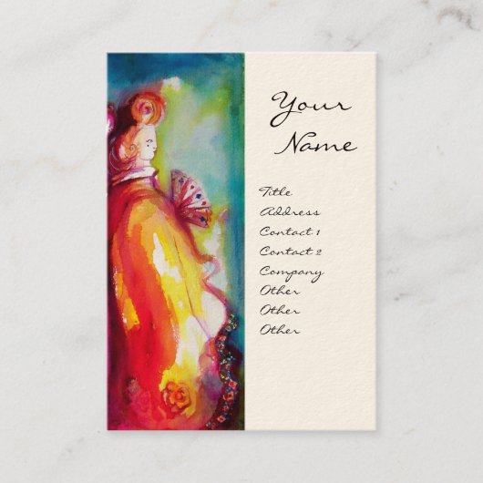 Carte De Visite LA TROISIÈME MASQUE / Costume Designer, Artiste th (Devant)