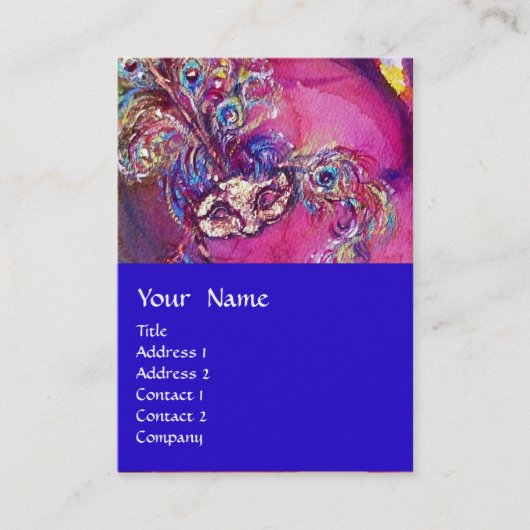 Carte De Visite LA TROISIÈME MASQUE / Costume Designer, Artiste th (Devant)