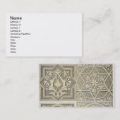 Carte De Visite La tuile arabe conçoit (le litho de couleur) (Devant / Derrière)