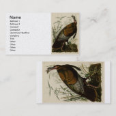 Carte De Visite La Turquie sauvage par John Audubon (Devant / Derrière)