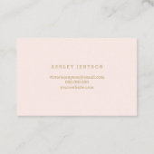 Carte De Visite La typographie chic élégante d'or de notaire (Dos)