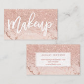 Carte De Visite La typographie de marbre de maquilleur rougissent (Devant / Derrière)