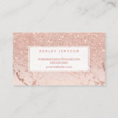 Carte De Visite La typographie de marbre de maquilleur rougissent (Dos)