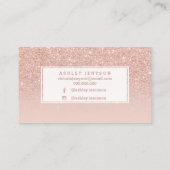 Carte De Visite La typographie élégante de sourcils rougissent (Dos)