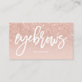 Carte De Visite La typographie élégante de sourcils rougissent (Devant)