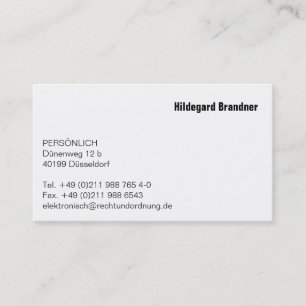 Carte De Visite La typographie et les couleurs pastel