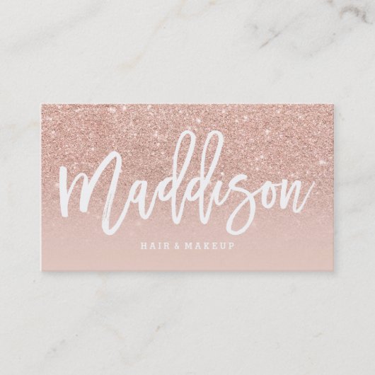 Carte De Visite La typographie faite sur commande de maquilleur (Devant)