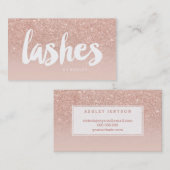 Carte De Visite La typographie moderne de beauté de mèches (Devant / Derrière)