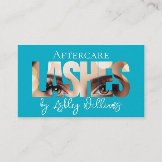 Carte De Visite La typographie moderne "LASHER by" (Devant)