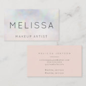 Carte De Visite La typographie nommée de maquillage rougissent (Devant / Derrière)