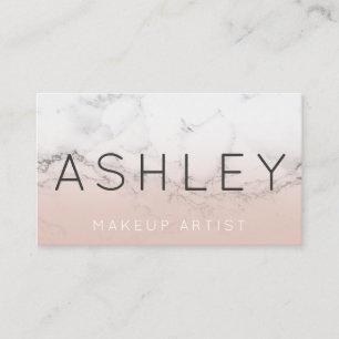 Carte De Visite La typographie nommée de maquillage rougissent