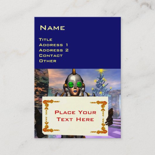 CARTE DE VISITE LA VEILLE D'UN CYBORG DU NOUVEL AN (Devant)