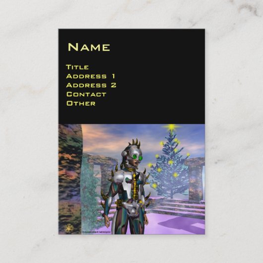 CARTE DE VISITE LA VEILLE D'UN CYBORG DU NOUVEL AN (Devant)