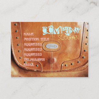 Carte De Visite La vie en cuir Brown