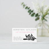 Carte De Visite La vie est meilleure avec les chats | Assis pour c (Debout devant)