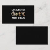 Carte De Visite La Vie Est Meilleure Avec Les Chèvres, Les Chèvres (Devant / Derrière)