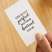 Carte De Visite La vie n'est PAS parfaite Citation de coiffeur mod