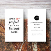 Carte De Visite La vie n'est PAS parfaite Citation de coiffeur mod