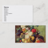 Carte De Visite La vie toujours avec les fleurs et le fruit (Devant / Derrière)