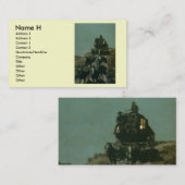 Carte De Visite La vieille diligence de Remington des plaines (Devant / Derrière)