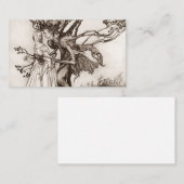 Carte De Visite La Vieille Femme Dans Le Bois Par Arthur Rackham (Devant / Derrière)