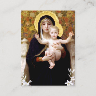 Carte De Visite La Vierge des Lys Prière de la Sainte Reine