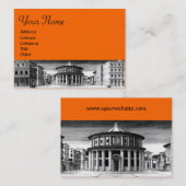 Carte De Visite LA VILLE IDÉALE, noir, blanc, orange (Devant / Derrière)