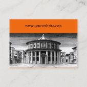 Carte De Visite LA VILLE IDÉALE, noir, blanc, orange (Dos)