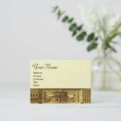 Carte De Visite LA VILLE IDÉALE, papier métallique or (Debout devant)