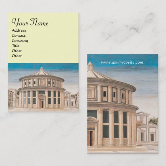 CARTE DE VISITE LA VILLE IDÉALE / RENAISSANCE ARCHITECTURE, ARCHIT (Devant / Derrière)