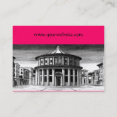 Carte De Visite LA VILLE IDÉALE, rose, fuchsia (Dos)