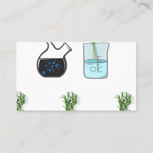 Carte De Visite Lab Glassware and Flowers 2022 (Devant)