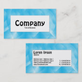 Carte De Visite Label central - Courbes bleues (Devant / Derrière)