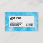 Carte De Visite Label central - Courbes bleues (Dos)